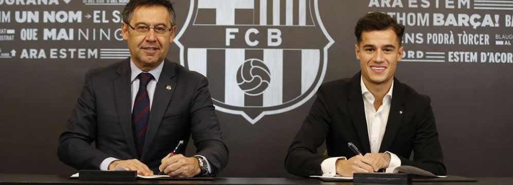 Coutinho Unterschrift FC Barcelona