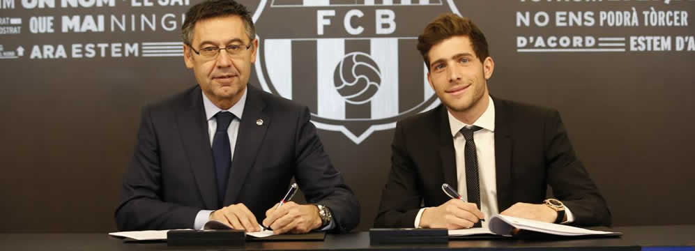 Sergi Roberto Unterschrift FC Barcelona