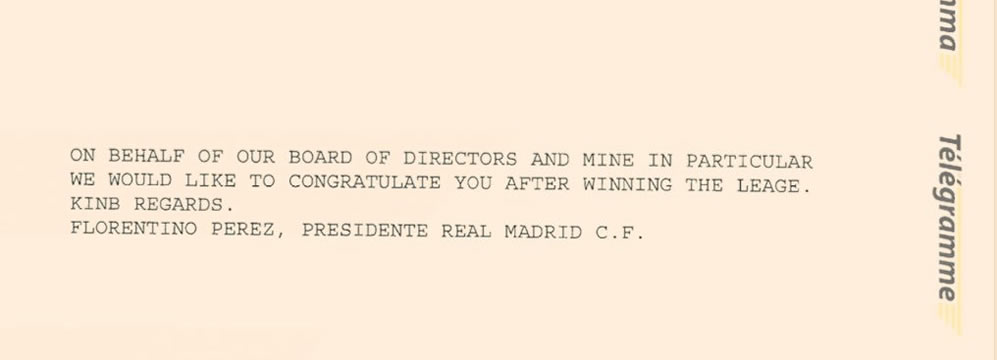 Real Madrid Telegramm