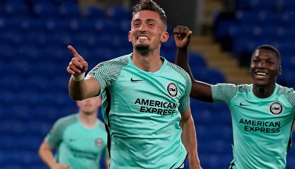 Andi Zeqiri schiesst sein erstes Tor für Brighton & Hove Albion