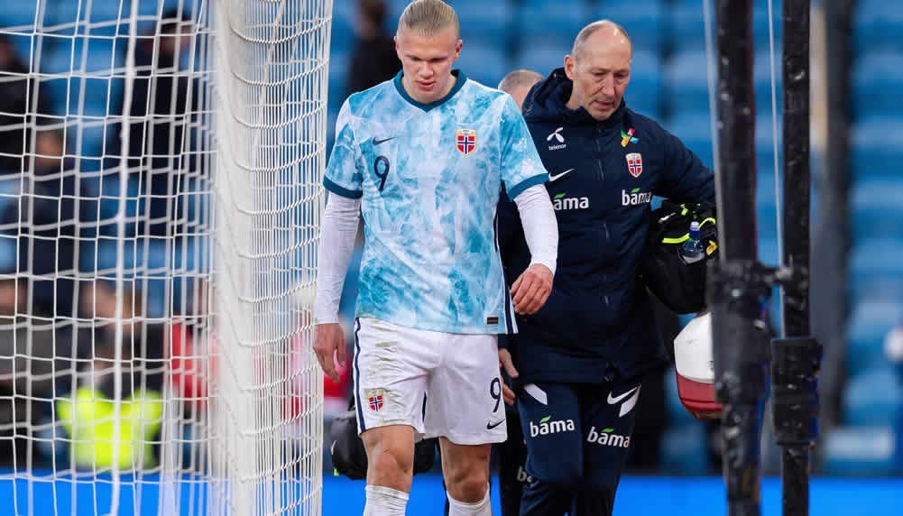 Erling Haaland verletzt sich bei Norwegen nach 2 Traumtoren