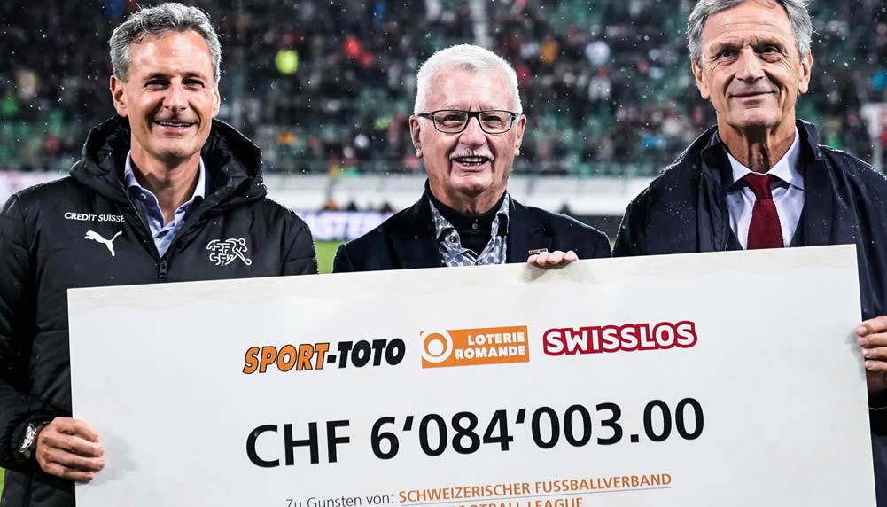 Lotteriegelder: Mehr als 6 Mio. Franken für den Schweizer Fussball