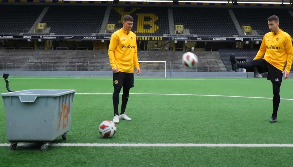 YB-Profis Fassnacht & Lauper liefern sich heisses Duell im Fussball-Golf