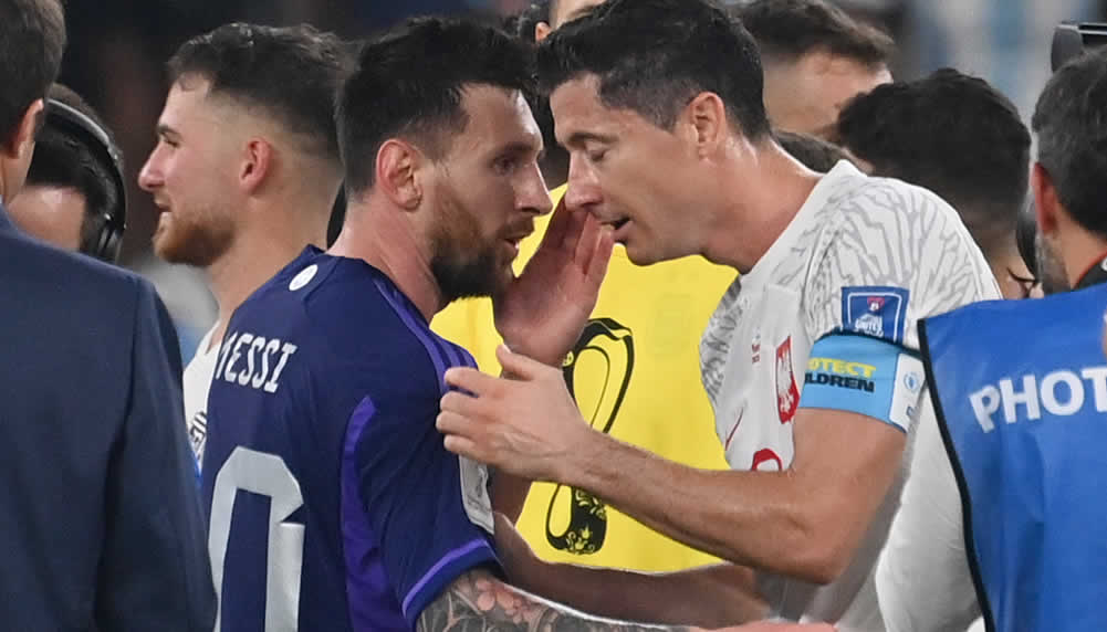 Lewandowski verrät, was er Lionel Messi ins Ohr flüsterte