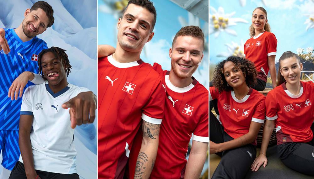 So sehen die neuen Trikots der Schweizer Nati aus