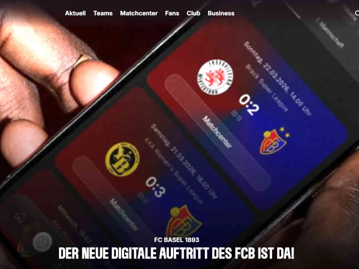 Der FC Basel präsentiert eine neue Webseite und App